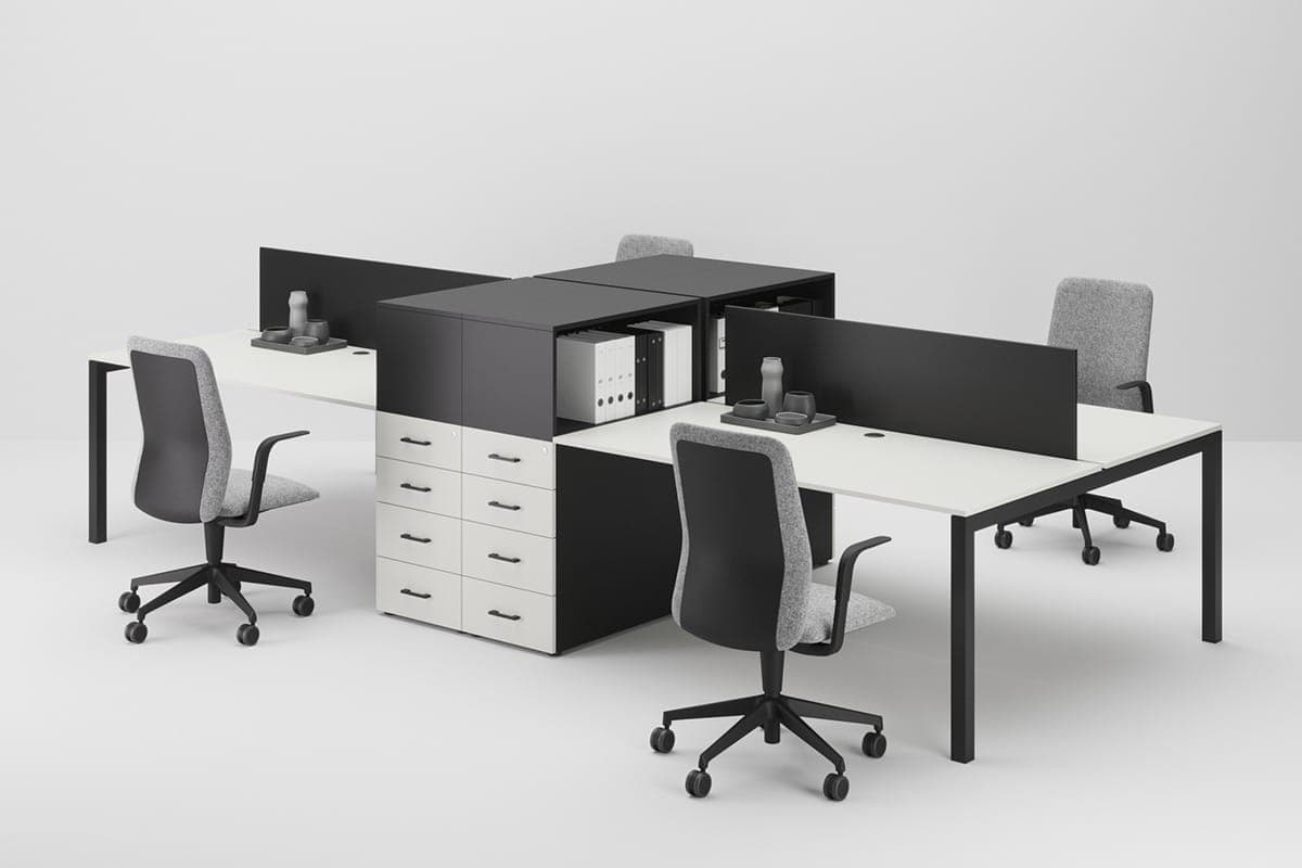 وحدة عمل رباعية بتصميم عملي وألوان احترافية